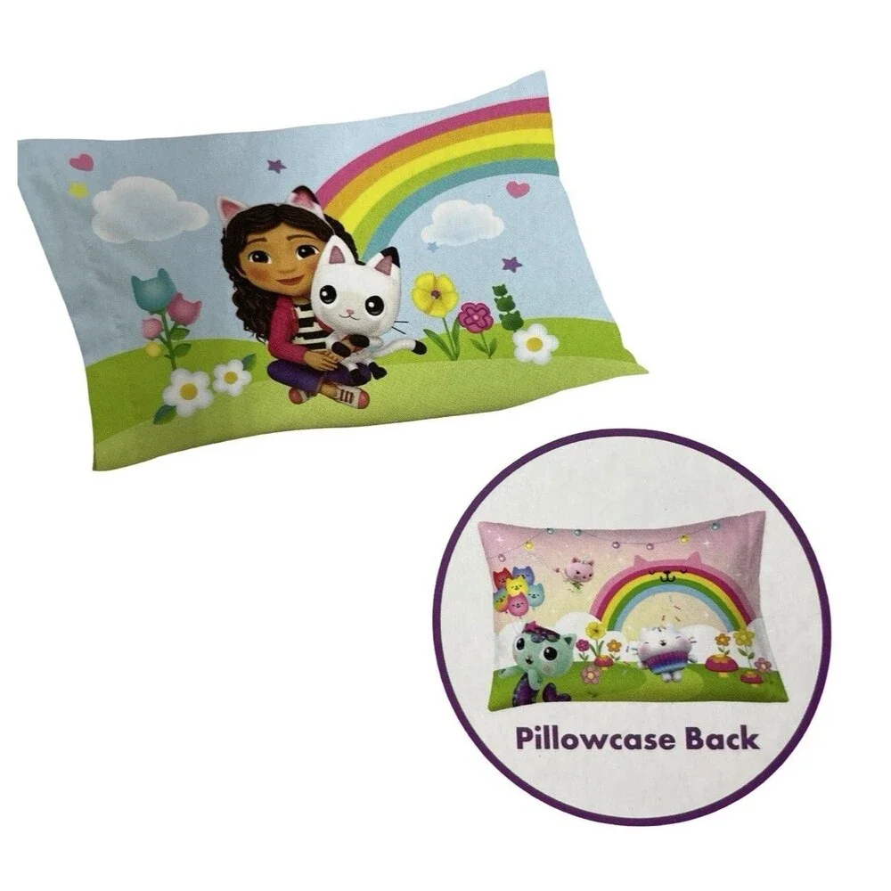 Gabby's Dollhouse Kids Beauty Silky Satin Standard Pillowcase Cover 20x30